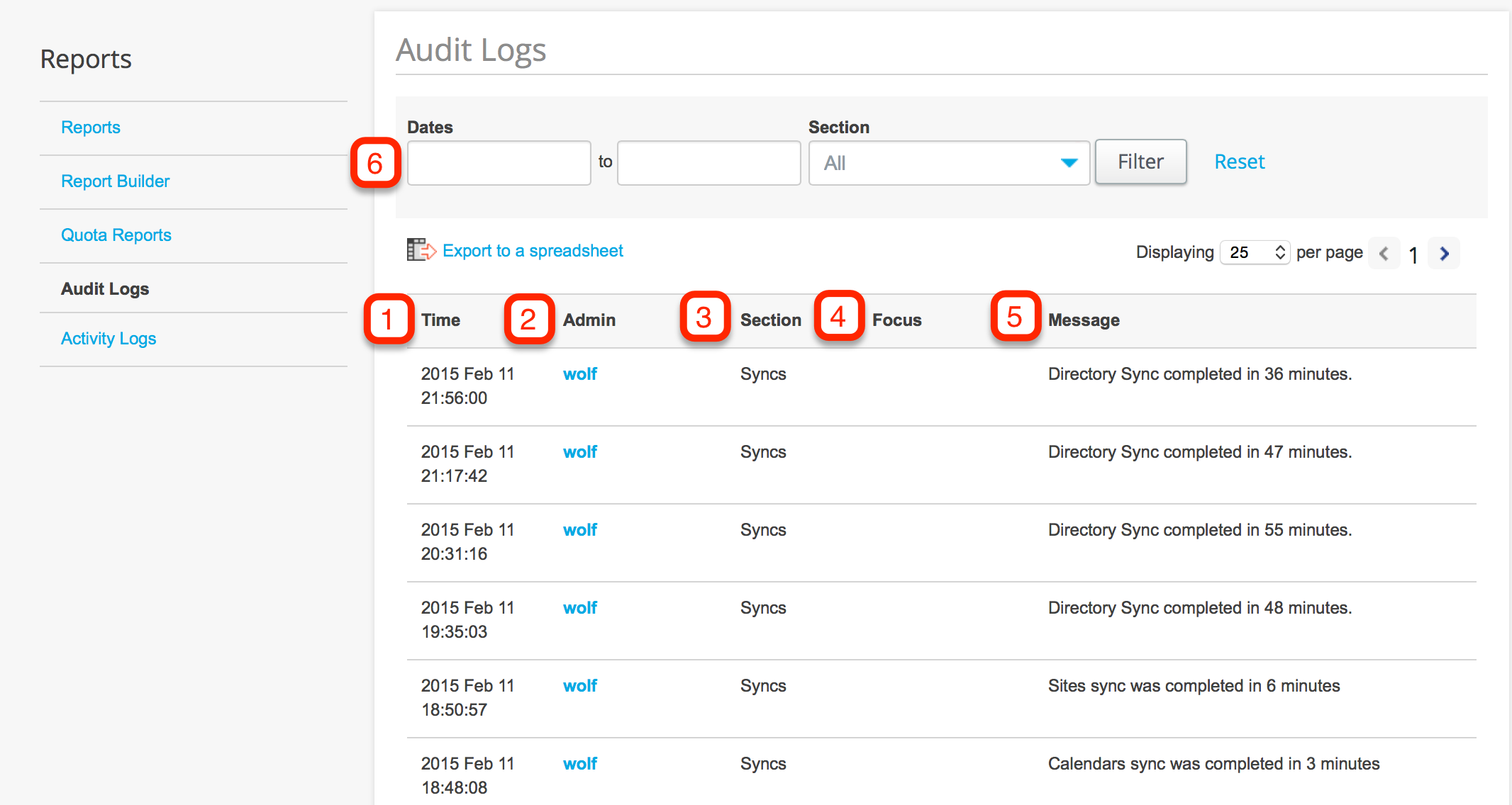 the user inquiry activity audit log